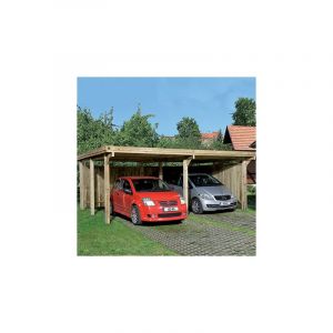 Weka - Carport double toit en acier 512x603x229 cm en pin traité autoclave