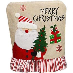Nouvelle housse de chaise arri&egrave;re de No&euml;l, 1 housse de chaise de salle &agrave; manger de No&euml;l, housse de chaise bonhomme de neige P&egrave;re No&euml;l, housse de