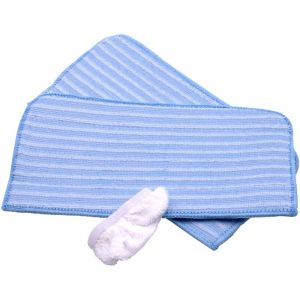 Vhbw - 3x Housses de rechange compatible avec Dirt Devil AquaClean M319, M319-0 nettoyeur &agrave; vapeur - 1x chiffon en coton, 2x chiffons microfibre