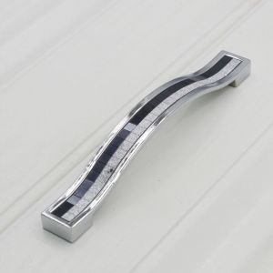 Ahlsen - Lot de 6 poignées d'armoire en cristal brillant, poignées de tiroir en strass, poignées de placard modernes, poignées de porte de meubles,