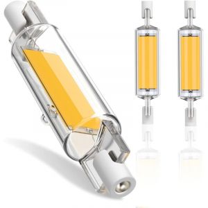 Ampoule R7S LED 78mm Dimmable, 10W R7S Ampoules LED COB, R7S LED 78mm Haute Lumi&egrave;re Blanc Chaud 3200K, R7S LED Lampe 600LM, &eacute;clairage &agrave; faisceau 360