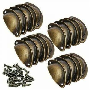 20 pi&egrave;ces jaune bronze antique tiroir coquille poign&eacute;e r&eacute;tro coquille poign&eacute;e pour tiroir armoire porte d'armoire cuisine fer armoire poign&eacute;eArmoire