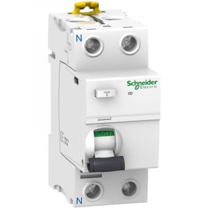 Schneider Electric &ndash; Interrupteur diff&eacute;rentiel 2P 63A 300mA type AC &ndash; Courant 63A &ndash; Tension 230/400V CA &ndash; Terminal unique pour c&acirc;bles 1 &agrave; 25mm&sup2; &ndash;