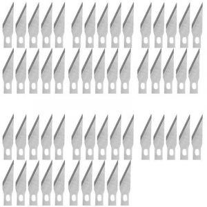 50 pcs Lame Scalpel de Rechange, Lame de Antirouille, pour Cutter de Pr&eacute;cision, Scalpel Chirurgical, Scalpel Modelisme, 11
