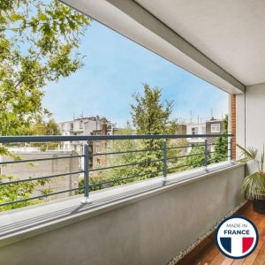 Balustrone France - Garde-corps aluminium gris fonc&eacute; sur muret, 3m pose &agrave; sceller au sol, int&eacute;rieur et ext&eacute;rieur, prague 3 lisses, en kit