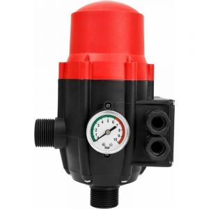 Pressostat Pompe Eau 10bar, Pressostat &eacute;lectrique, Mise en marche et arr&ecirc;t automatiques,Mise en marche et arr&ecirc;t automatiques, Rouge（Interface :