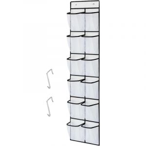 Lablanc - Poche de Rangement Suspendue, 12 Poches Range Chaussures à Suspendre sur la Porte, étagère de Organisateur Mural de Stockage Murale avec