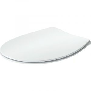 DURAVIT - Abattant WC plastique Ovale Blanc, Lunette toilettes universel &agrave; frein de chute / fermeture amortie - 37,3x43,3x5cm - Univavo
