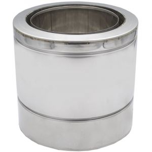 JONCOUX Adaptateur bas flexible isolé – Ø80 mm vers conduit pellets Ø140 mm