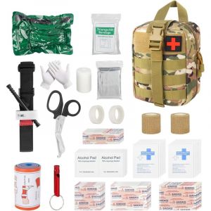 Tactique Sac de Secours, 54PCS Tactique Militaire Traumatisme Trousse de Premiers soins, Trousse Tactique Vide, Trousse Kit de Premiers, Trousse de