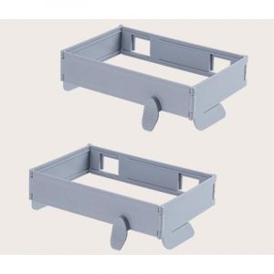 Poubelle pliable, adapt&eacute;e aux comptoirs de cuisine, essentiels de cuisine, support mural pour sac en plastique (gris, 2 pi&egrave;ces)