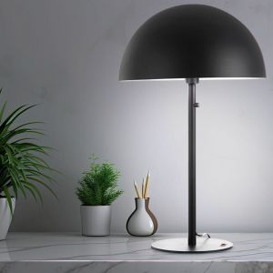 Lampe de table led r&eacute;tro champignon gris lampe d'appoint salon lampe de chevet lampe de table chambre &agrave; coucher, m&eacute;tal,9W 810lm blanc chaud, DxH 45 x