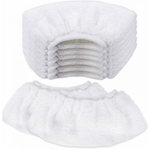 8 PCS Nettoyage &agrave; la Vapeur en Microfibre Lingette Balai Vapeur karcher Bonnette Microfibre Chiffon pour Buse &agrave; Main Universel Serpilli&egrave;re