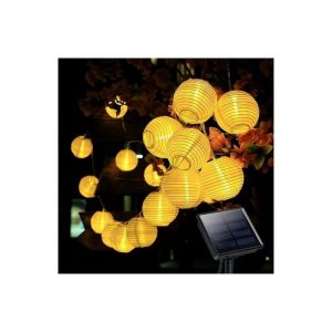 Lampe solaire led, Guirlande Lumineuse Solaire, Bande led, Guirlande Lanterne, 6,5 m, 30 Lichter, warmwei&szlig; Kinsi