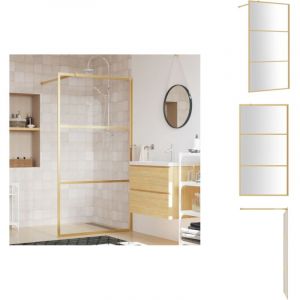 Paroi de douche avec verre esg transparent dor&eacute; 100x195 cm - Pare-douche - Salle De Bain - Douche Italienne - Porte De Douche - Paroi De Douche En