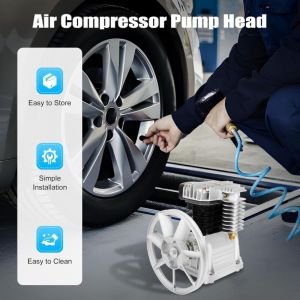T&ecirc;te de pompe de compresseur d'air, t&ecirc;te de compresseur d'air 3 HP avec compresseur d'air lubrifi&eacute; &agrave; l'huile 2 cylindres avec t&ecirc;te de moteur de