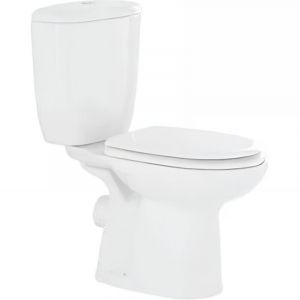 Pack WC Aveiro Gamme PRO SANINDUSA &eacute;vacuation arri&egrave;re cuvette alim. chasse d'eau par le c&ocirc;t&eacute; couleur blanc