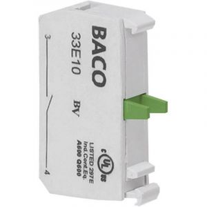 Baco - 33E10 &Eacute;l&eacute;ment de contact 1 no (t) &agrave; rappel 600 v 1 pc(s)