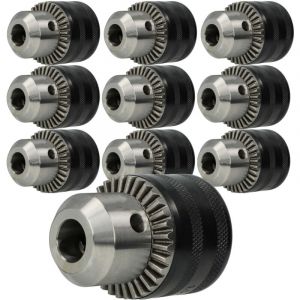 Kress - 10x Mandrin à couronne dentée 1,5 - 13mm - 13mm (1/2') x 20 compatible avec universel Würth, Ryobi, Panasonic visseuse, perceuses à percussion
