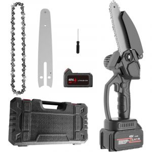 Tron&ccedil;Onneuse &eacute;Lectrique sans Fil, Alimentation par Batterie, Petite Scie &agrave; Cha&icirc;Ne Portable avec Piles Rechargeables, Scie &agrave; &eacute;Laguer, Coupe-Branche,