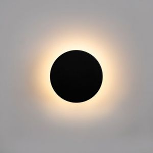 Applique murale circulaire 'Eclipse' - 9W - cct - IP65 - Noir