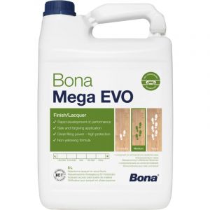 Vitrificateur monocomposant Bona Mega EVO - Vernis Parquet - R&eacute;novateur Bois - Extra Mat 5L