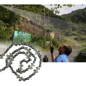 Tron&ccedil;onneuse Portable Scie &agrave; cha&icirc;ne manuelle 48 avec corde Scie &agrave; main d'ext&eacute;rieur &eacute;laguer Scie &agrave; arbre 65 acier mangan&egrave;se Double face Tron&ccedil;onneuse