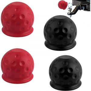 4 PCS Cache Boule Attelage Prot&egrave;ge,50mm Cache Boule Attelage,Couverture &Agrave; Boule D'attelage Remorque,Voiture Capuchon De Protection De Boule d'attache