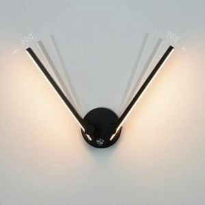 Applique Murale Salle de Bain avec Interrupteur, 2 Ampoules, 12W, LED pour Miroir Salle de Bain 73cm, Double Lumière LED, Bras Orientable 300°