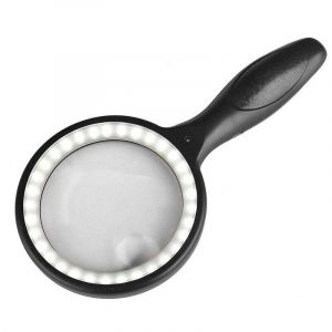 Loupe, Loupe Lecture 30X 60X La Loupe avec 33 lumi&egrave;res LED Loupe LED Loupe en Anglais - M&eacute;ga Loupe De Lecture Une Loupe USB Rechargeable Loupe De