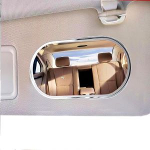 Miroir de pare-soleil de voiture, miroir de maquillage pour v&eacute;hicule, miroir de vanit&eacute; auto-adh&eacute;sif pour camion, SUV (ovale)