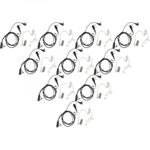 vhbw 10x Oreillette compatible avec Baofeng UV-5R, UV-3R, GT-3 Mark III, GT-3 Mark II radio talkie-walkie, c&acirc;ble acoustique transparent