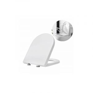 Abattant Wc Frein De Chute Lunettes Toilettes En Couvercle De Toilette Blanc Pour Salle De Bain Siège De Toilettes