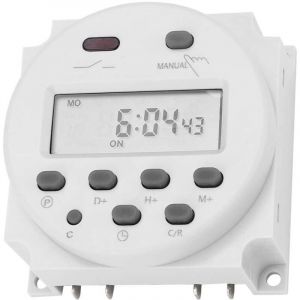 Commutateur de synchronisation 12VDC 16A commutateur de relais de temps LCD &eacute;lectronique num&eacute;rique programmable LCD microscope num&eacute;rique commutateur