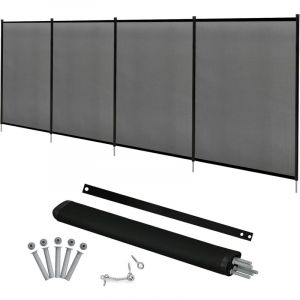 [JAMAIS UTILIS&Eacute;] COSTWAY Barri&egrave;re de Protection Souple Barri&egrave;re de s&eacute;curit&eacute; pour Piscine Barriere Filet en Aluminium 360 x 125 cm Noire
