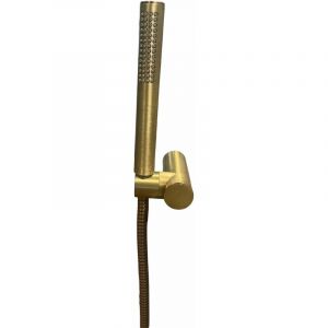 Ensemble de douche en bronze avec support de douche pivotant, douchette anticalcaire et flexible de douche de 150 cm