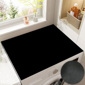 Housse de Protection pour Machine &agrave; Laver Top 60 x 60 cm Gris Tapis de Dessus de Machine Laver Antid&eacute;rapant Couverture Universelle pour Machine