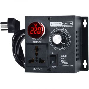 Basetbl - Variateur de lumière, Régulateur de Tension scr ac 220V 9A 4000W pour Moteur, Ventilateur, Contrôle de Vitesse