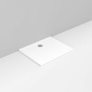 Receveur de douche en c&eacute;ramique 100x80xH4 cm avec &eacute;coulement c&ocirc;t&eacute; mur - Squash Ceramica Dolomite