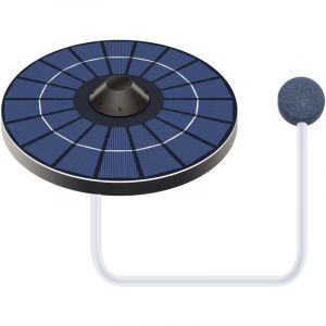 A&eacute;rateur de bassin solaire Pompe &agrave; oxyg&egrave;ne avec tuyau et pierre &agrave; bulles A&eacute;rateur flottant pour bassin &agrave; poissons pour fontaine Bdbath Petit bassin