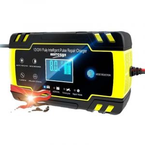 Chargeur, booster et câbles de démarrage,Chargeur de batterie de voiture 12V/24V Anhtczyx pour batterie moto AGM - Booster et câbles de