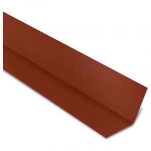 Yousteel - Faîtière Plate Contre Mur Acier Laqué Coloris: Rouge Tuile ral 8012 - Dimension: 1000 mm Longueur