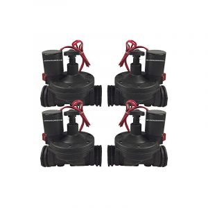 Lot de 4 Électrovanne d'arrosage Suinga 1'' 24V avec régulateur de flux Fonctionne avec les programmateurs d'irrigation électri