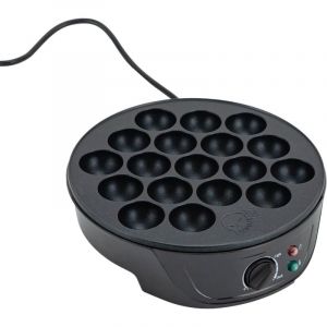 Takoyaki Poêle électrique avec 18 grilles, machine à takoyaki domestique, 750 W, mini takoyaki électrique pour takoyaki et puffs à gâteaux