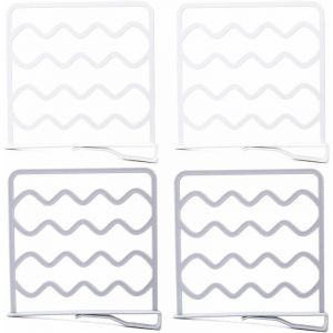 S&eacute;parateurs d'&Eacute;tag&egrave;res Sans Per&ccedil;age 4 Pcs Livre De S&eacute;paration d'&Eacute;tag&egrave;re Armoire S&eacute;paration &agrave; &Eacute;tag&egrave;res &Eacute;tag&egrave;re S&eacute;parateur Cuisine Sans Per&ccedil;age Pour