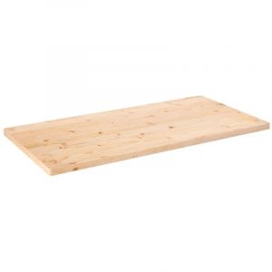 Plateau de table,Dessus de table,Plan de travail 100x60x2,5 cm bois de pin massif rectangulaire CFW47228