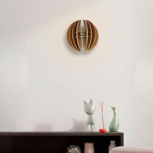 Applique murale moderne, demi-sph&egrave;re ajour&eacute;e BIEL