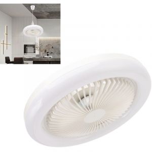 Sjlerst - Ventilateurs de Plafond avec T&eacute;l&eacute;commande, 36W Ventilateur de Plafond 9,8 Pouces Petite Lampe de Ventilateur led Silencieuse E27 pour