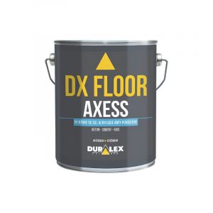 Peinture de sol PRO DURALEX DX FLOOR AXESS adh&eacute;rence extr&ecirc;me, anti-poussi&egrave;re, s&eacute;chage rapide Nuancier sol: GRIS CIMENT - Conditionnement: 1 Litre
