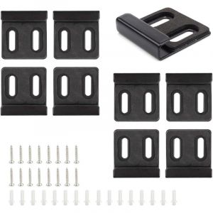 2 S&eacute;ries de 8 pi&egrave;ces Fixation Miroir Mural, Support Fixation Miroir pour entretoises de 4 &agrave; 6 mm, Fixation Cadre, Crochet Cadre Mural, avec Vis, Tube